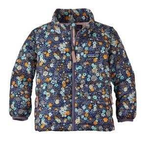 Patagonia Kids Puffer Jacket - Floral Blue and Orange